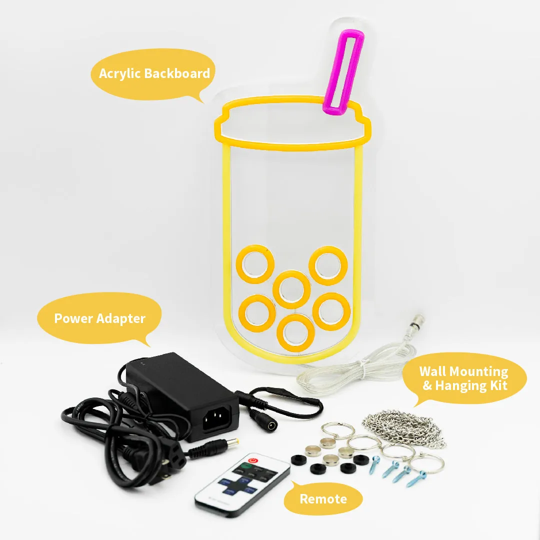 LED Neon Boba Cup