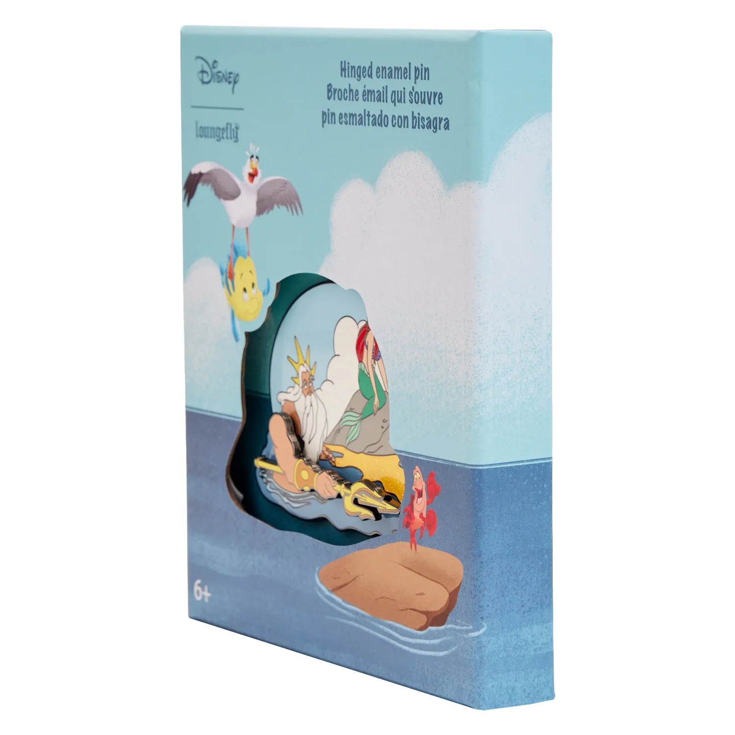 LF Disney Little Mermaid Tritons Gift 3 Inch Collector Box Pin