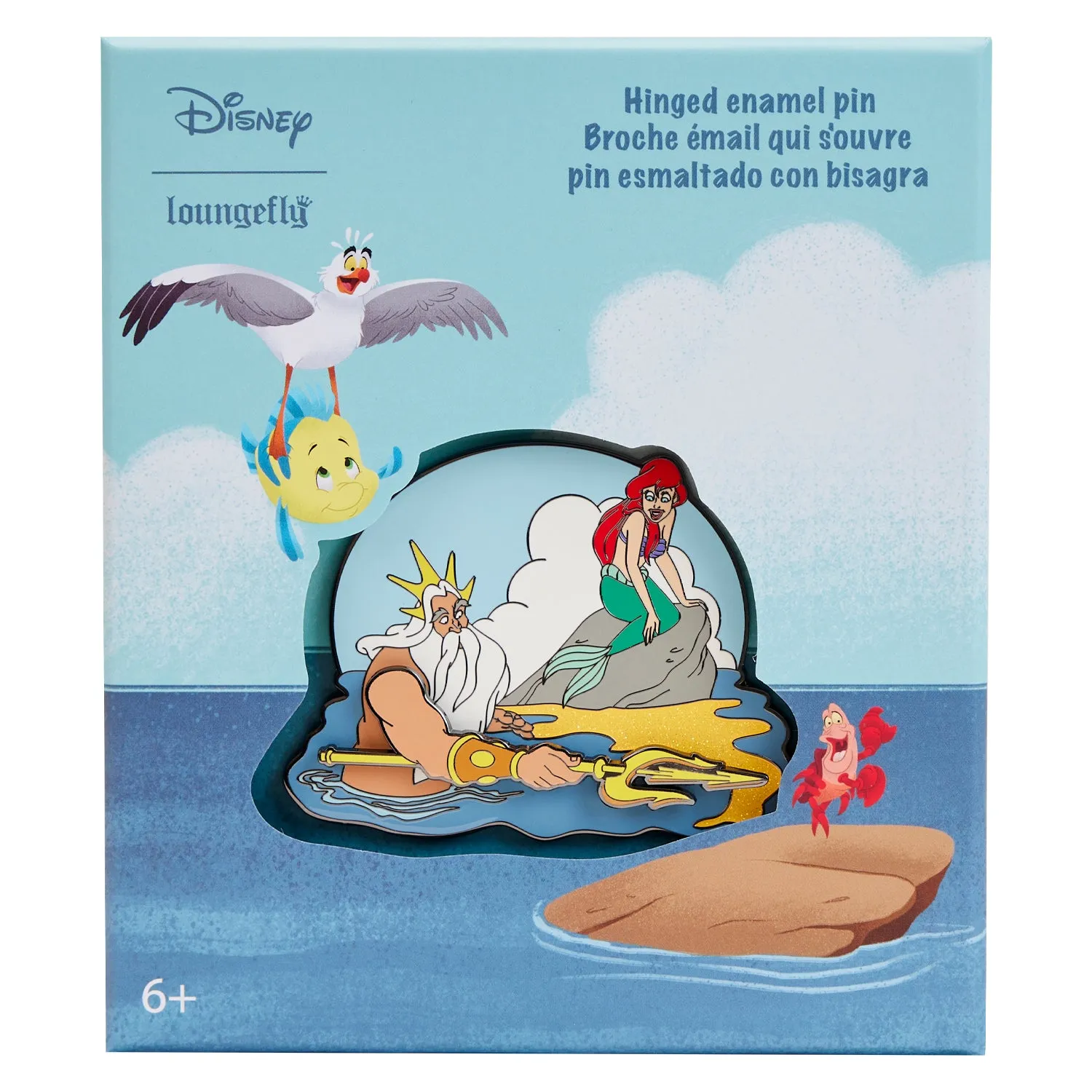 LF Disney Little Mermaid Tritons Gift 3 Inch Collector Box Pin