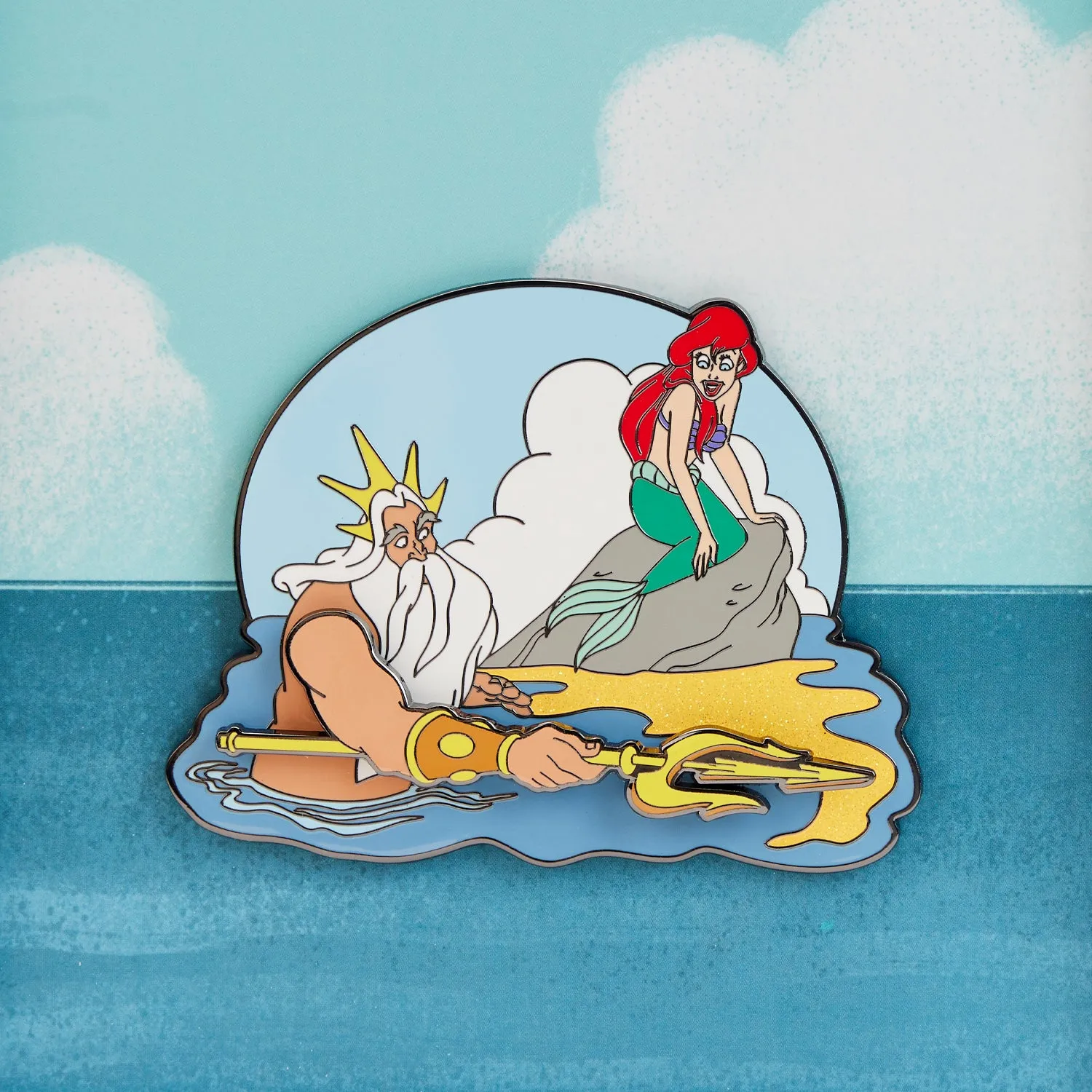 LF Disney Little Mermaid Tritons Gift 3 Inch Collector Box Pin