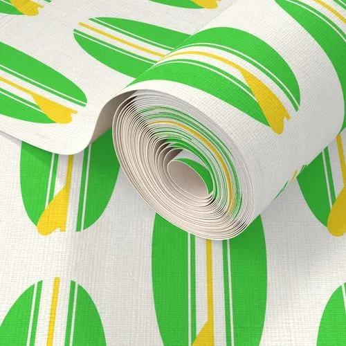 Lime Green and Yellow Classic Surfboards Wallpaper