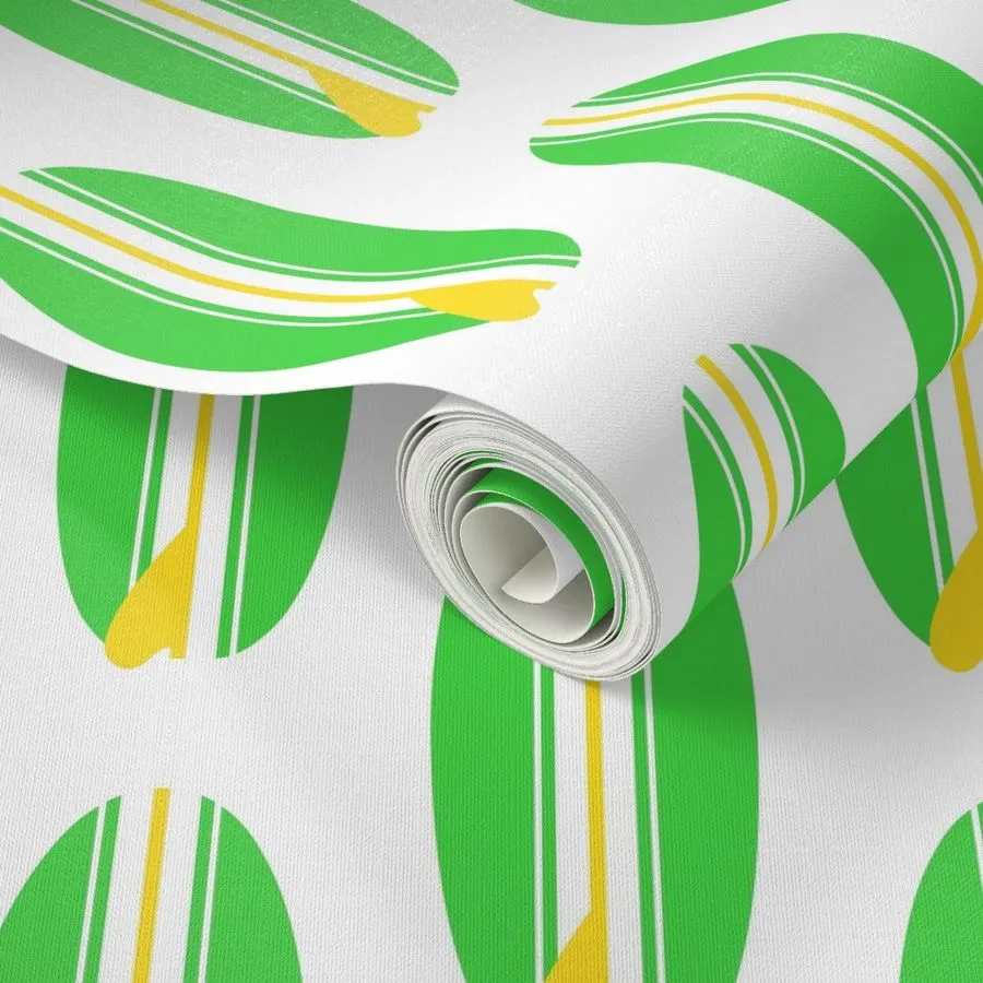 Lime Green and Yellow Classic Surfboards Wallpaper