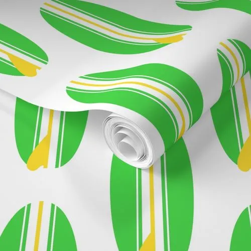 Lime Green and Yellow Classic Surfboards Wallpaper