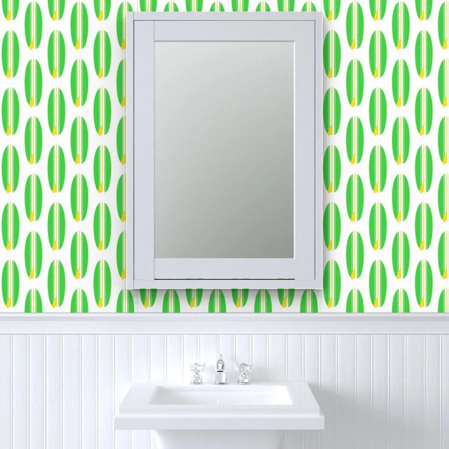 Lime Green and Yellow Classic Surfboards Wallpaper
