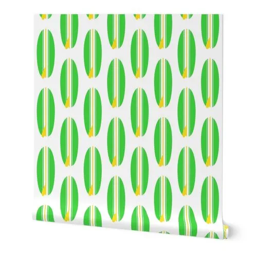 Lime Green and Yellow Classic Surfboards Wallpaper