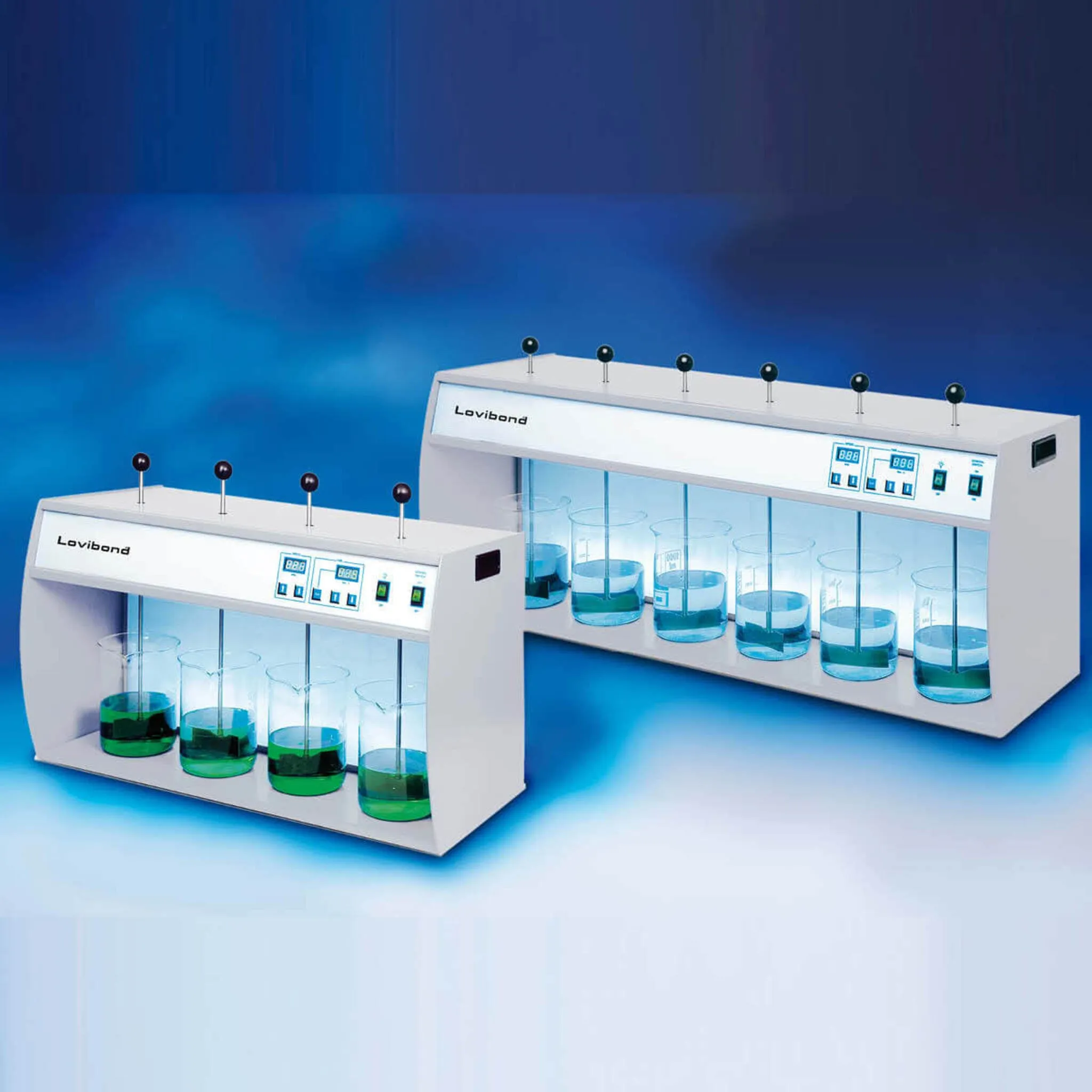 Lovibond Lab Stirrer/Jar Tester for Accurate Flocculation Testing | 4 or 6 Stirring Positions, Dual Digital Displays, Universal Power Supply