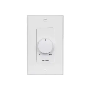 Lowell 25LVC-DW Mono Volume Control with 1-Gang Decorator Wall Plate (White)