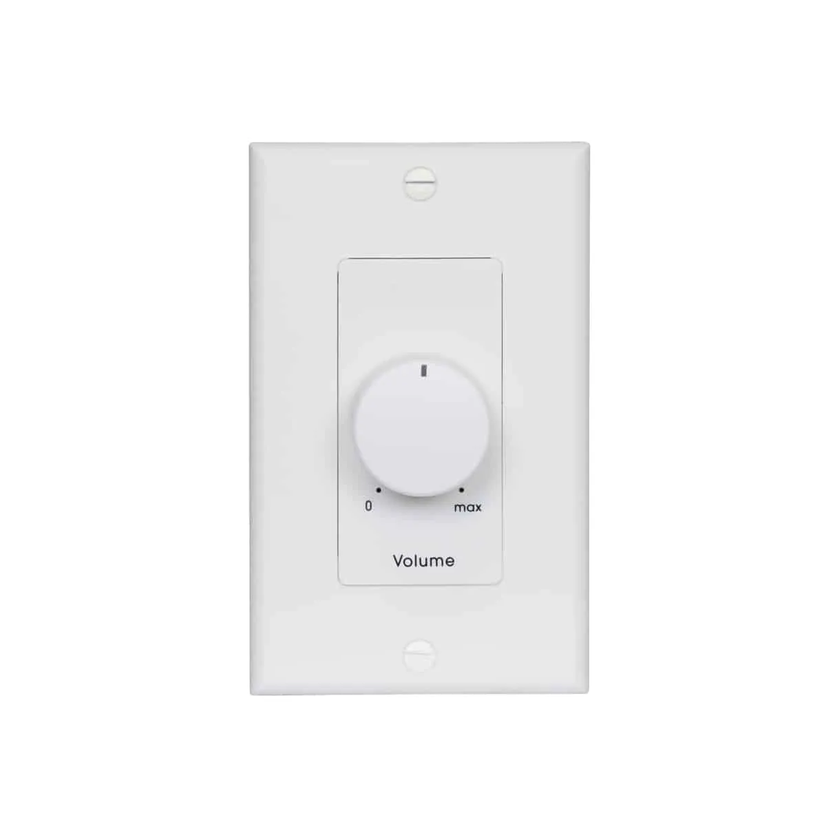 Lowell 25LVC-DW Mono Volume Control with 1-Gang Decorator Wall Plate (White)