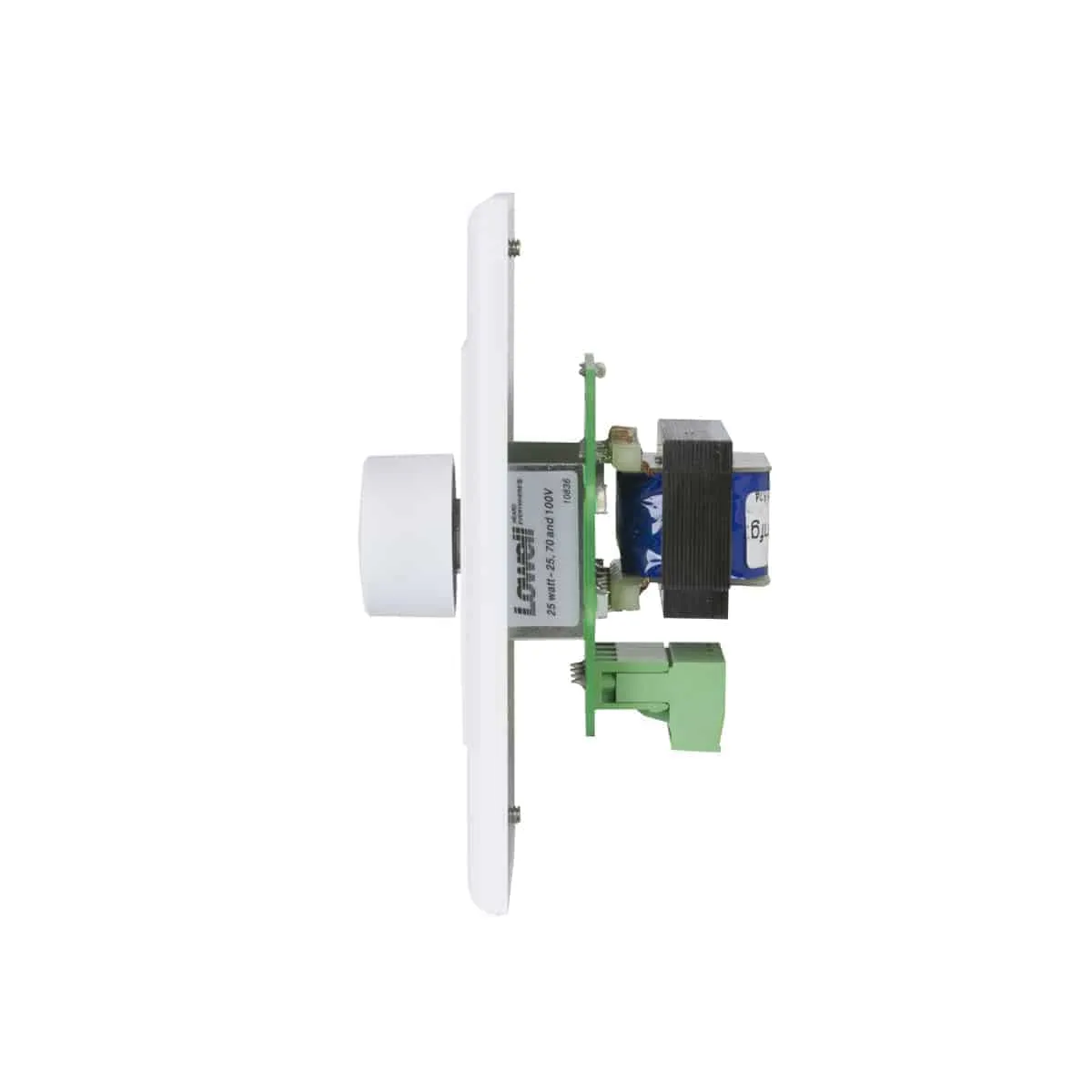 Lowell 25LVC-DW Mono Volume Control with 1-Gang Decorator Wall Plate (White)
