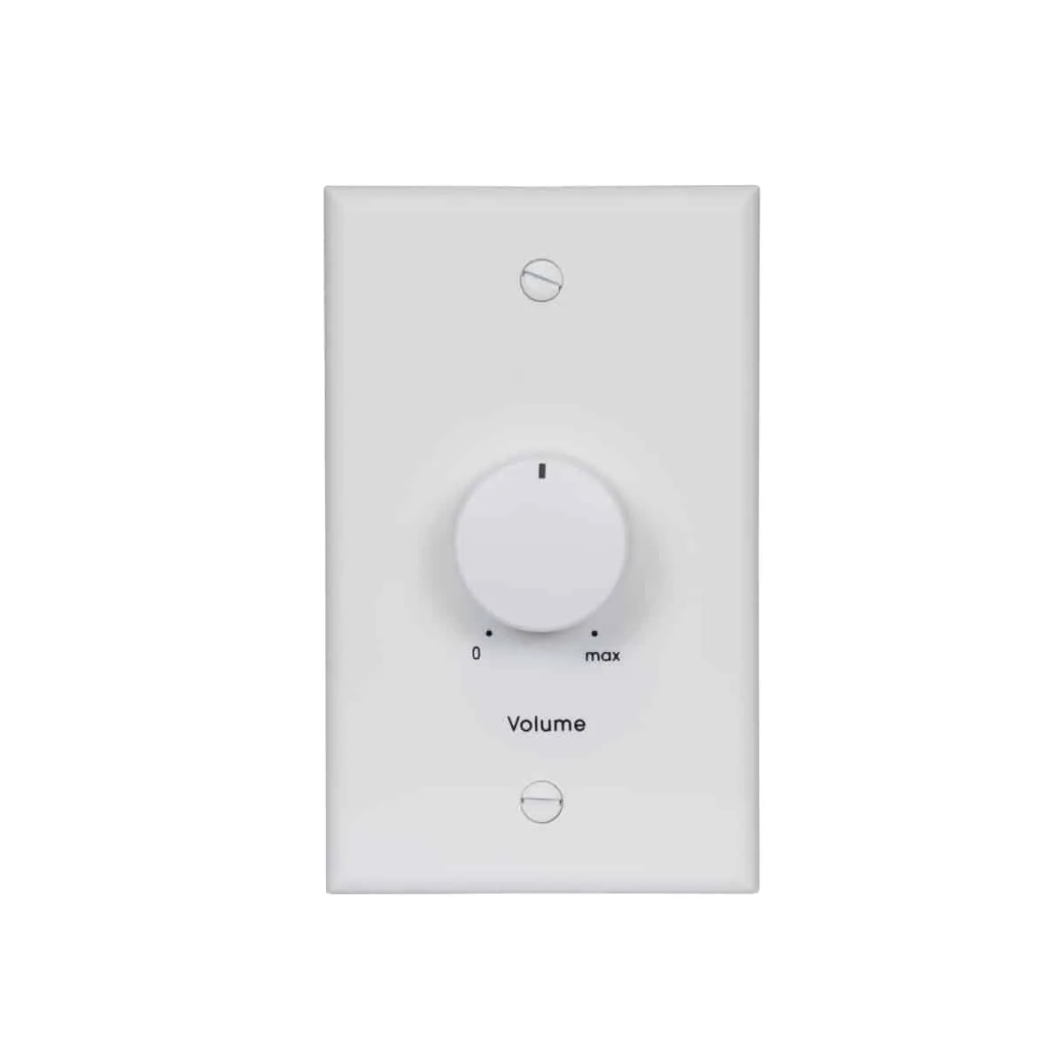 Lowell 25LVC-SW Mono Volume Control with 1-Gang Standard Wall Plate (White)