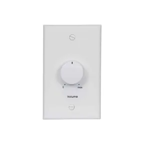Lowell 50LVC-SW Mono Volume Control with 1-Gang Standard Wall Plate (White)