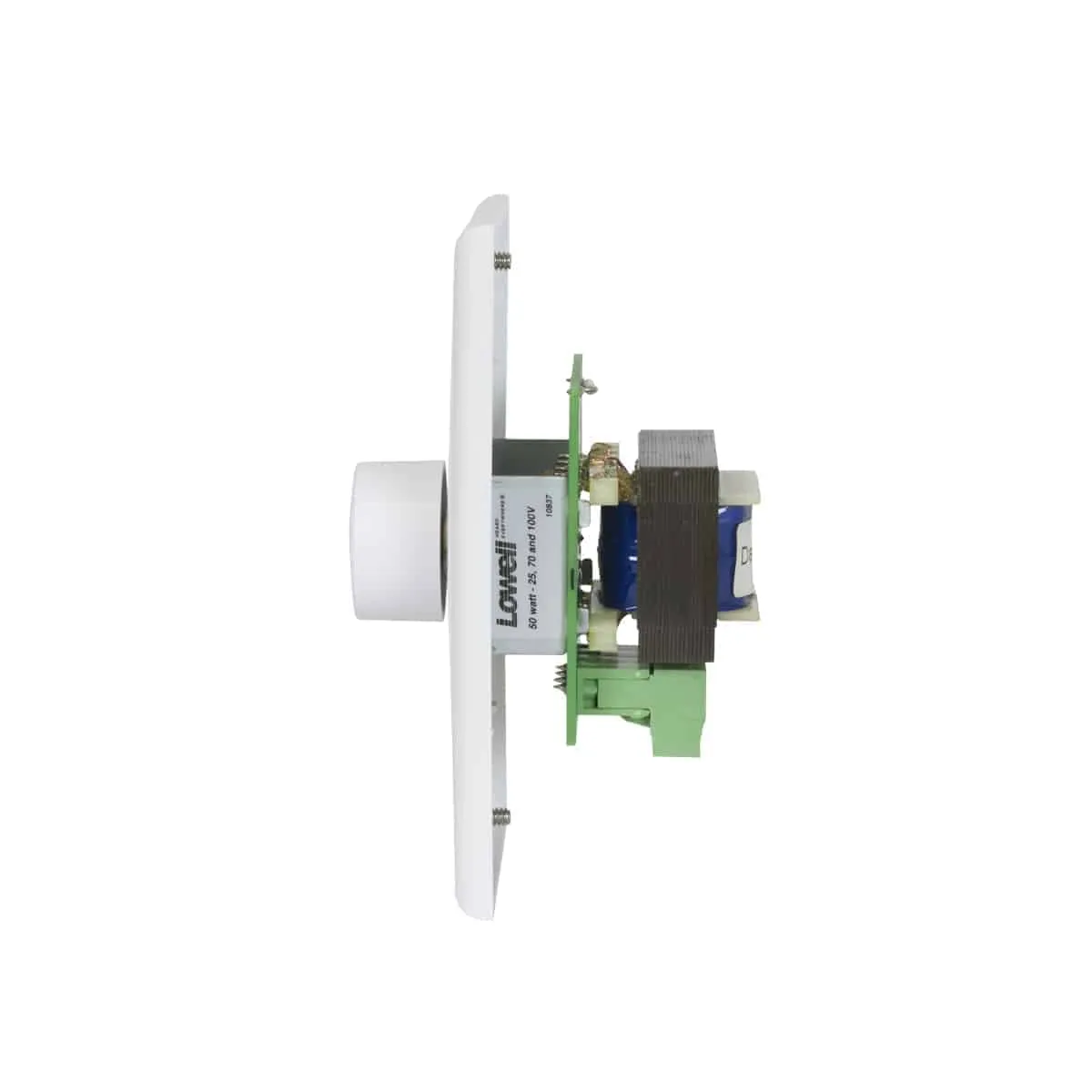 Lowell 50LVC-SW Mono Volume Control with 1-Gang Standard Wall Plate (White)