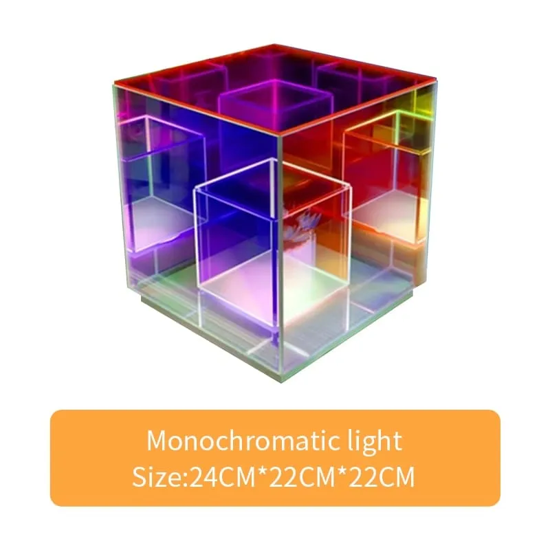 LuxeGlow 3D Ambient Cube Night Light - Illuminate Your Space with Serenity