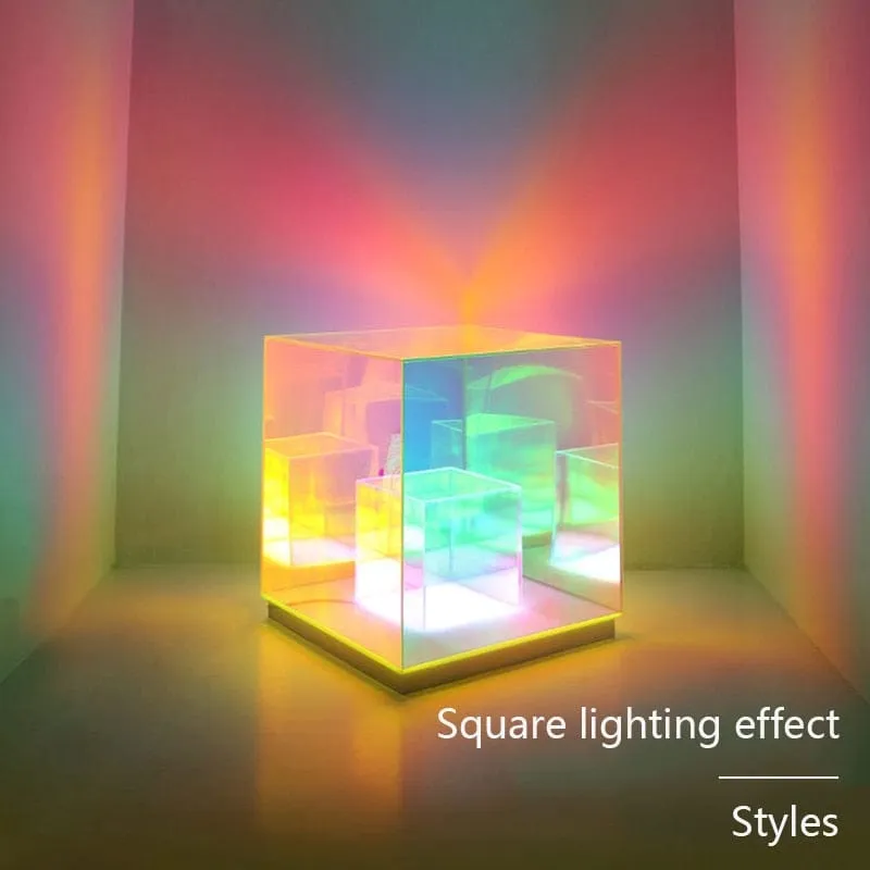LuxeGlow 3D Ambient Cube Night Light - Illuminate Your Space with Serenity