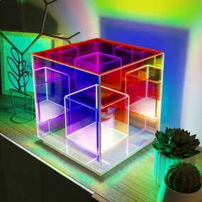 LuxeGlow 3D Ambient Cube Night Light - Illuminate Your Space with Serenity