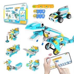 makerzoid 200-in-1 Scratch Jr Coding Robot Kit - STEM Smart Robot Premium Educational Toy - Junior Programming Learning Kit - DIY Robotics Kit for Kids