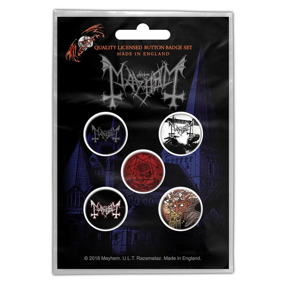 Mayhem "De Mysteriis Dom Sathanas" Button Pack