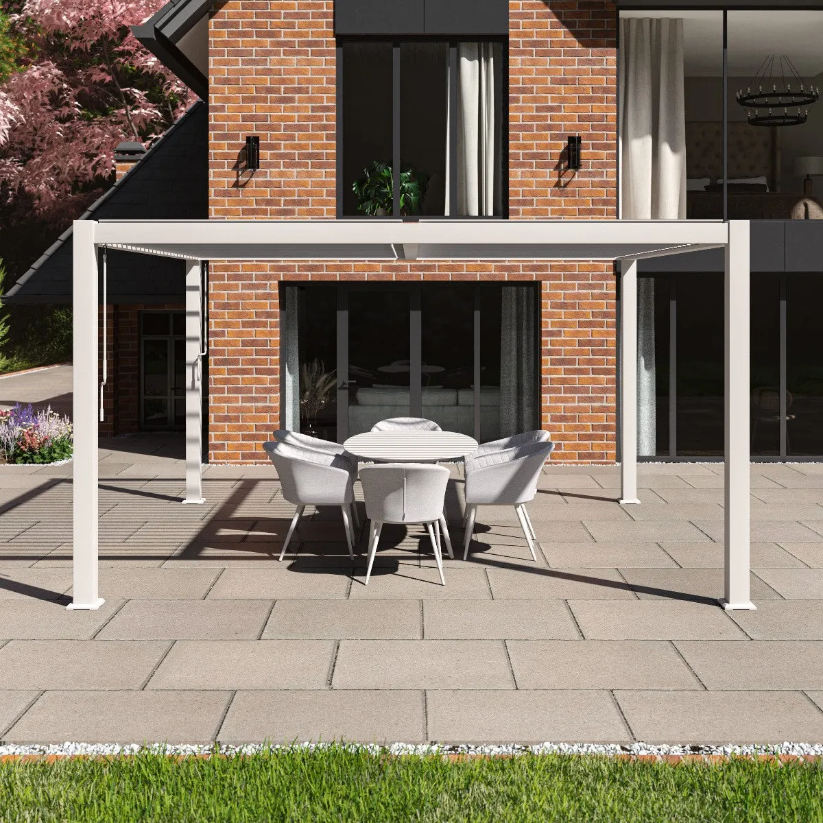 Maze Como Pergola Aluminium Square 4Mx4M Frame Only