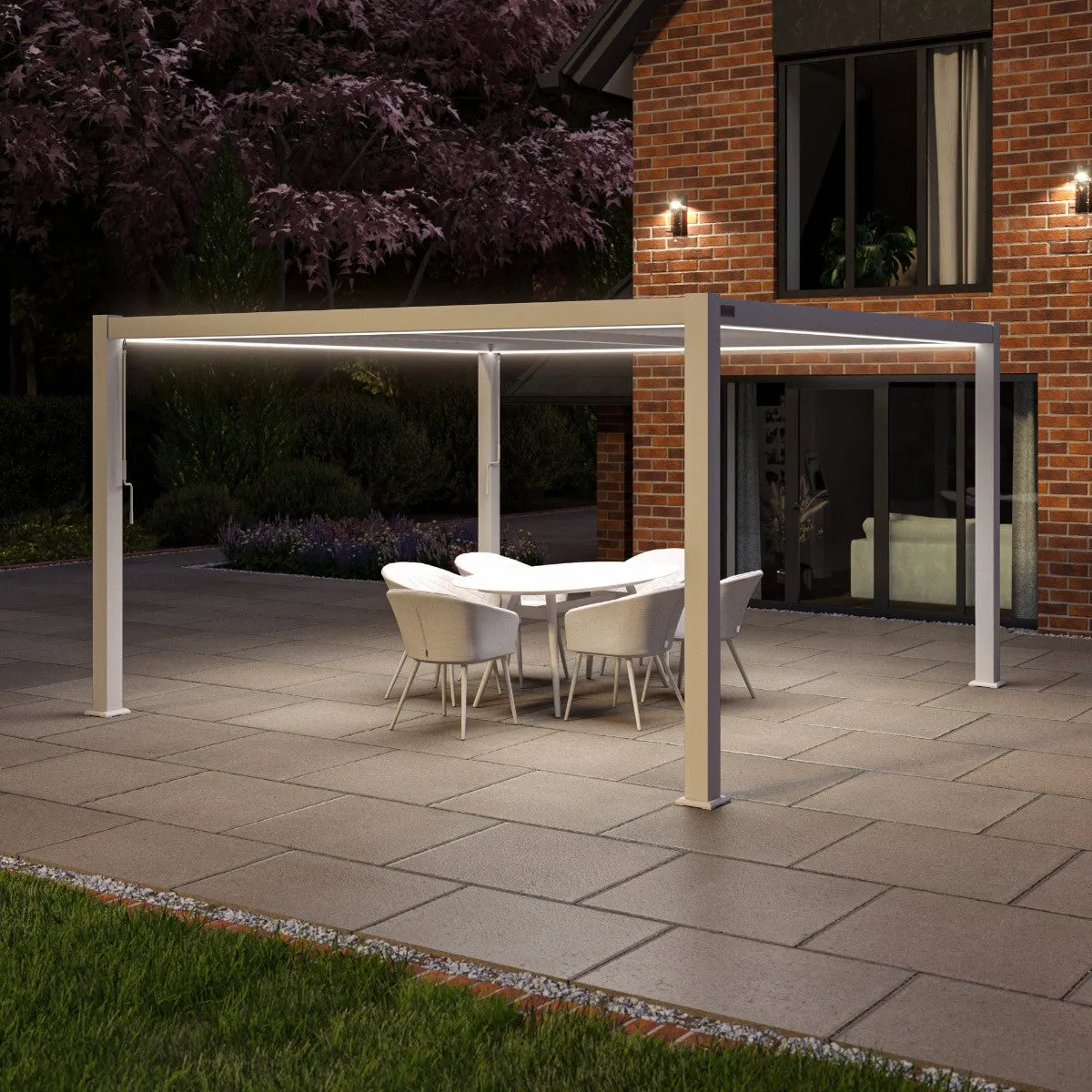 Maze Como Pergola Aluminium Square 4Mx4M Frame Only