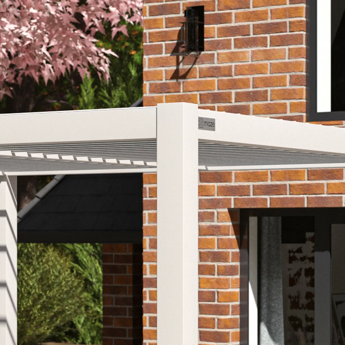 Maze Como Pergola Aluminium Square 4Mx4M Frame Only