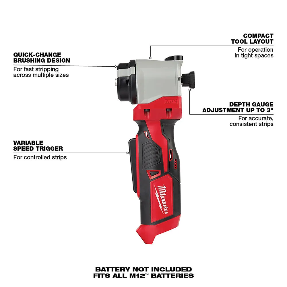 Milwaukee 2435-80 M12 12V Cordless Cable Stripper - Bare Tool - Reconditioned