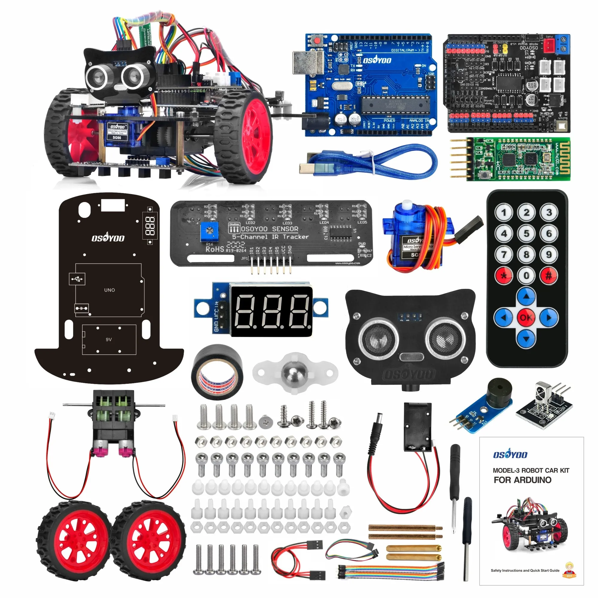 Model 3 Robot Car for Arduino Free Shipping to Europe,USA,Japan