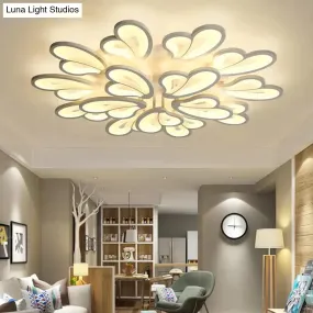 Modern Led Ceiling Light Butterfly Lamp Shape With Remote Control Acrylic Lights For Living Room Bedroom Home Lighting