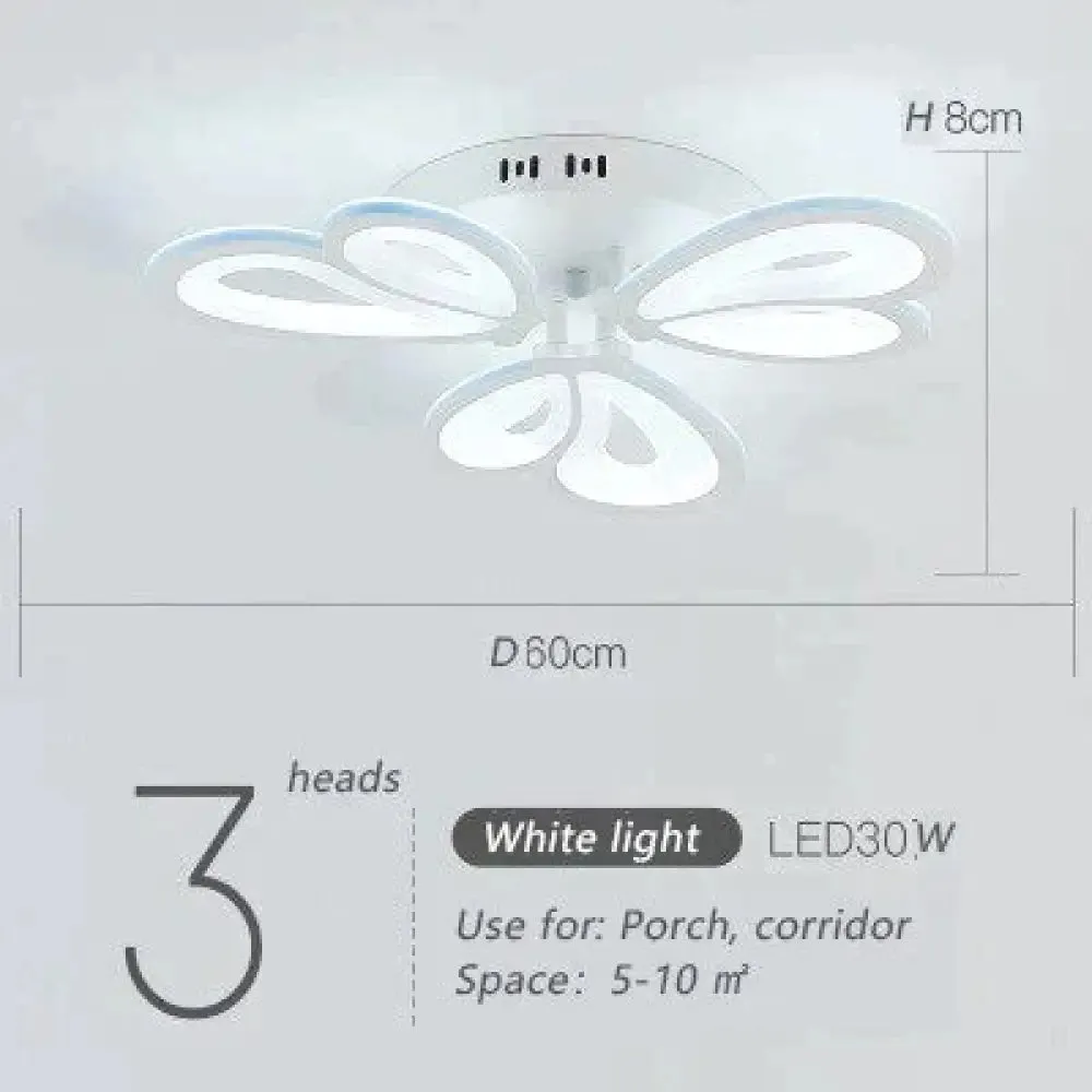 Modern Led Ceiling Light Butterfly Lamp Shape With Remote Control Acrylic Lights For Living Room Bedroom Home Lighting