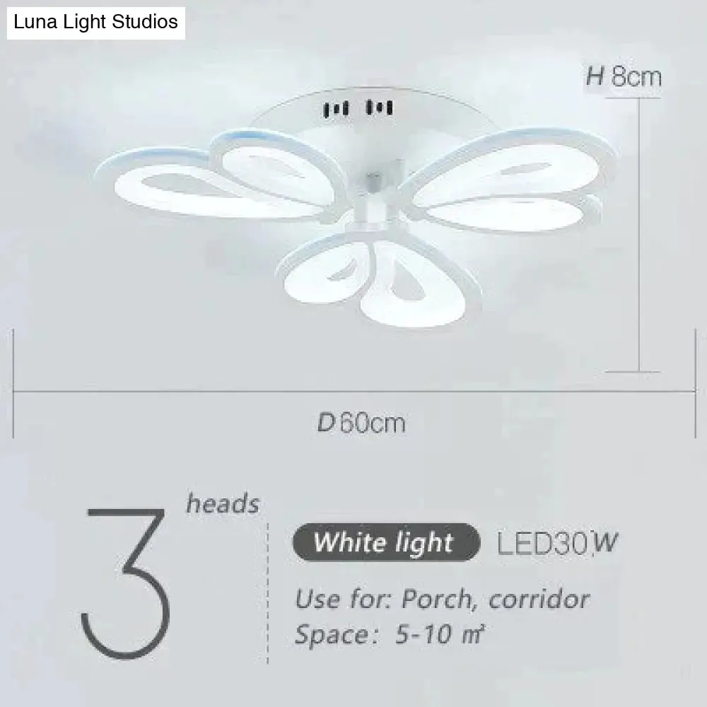 Modern Led Ceiling Light Butterfly Lamp Shape With Remote Control Acrylic Lights For Living Room Bedroom Home Lighting