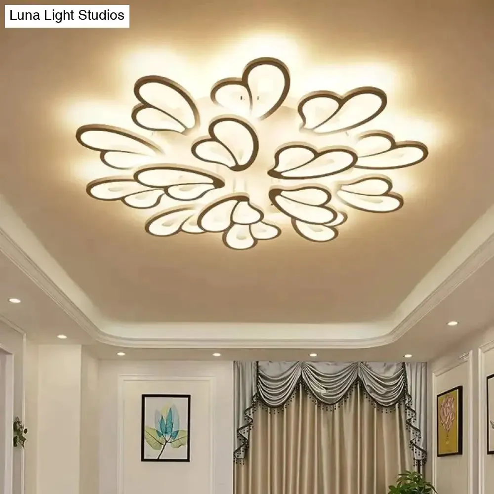 Modern Led Ceiling Light Butterfly Lamp Shape With Remote Control Acrylic Lights For Living Room Bedroom Home Lighting