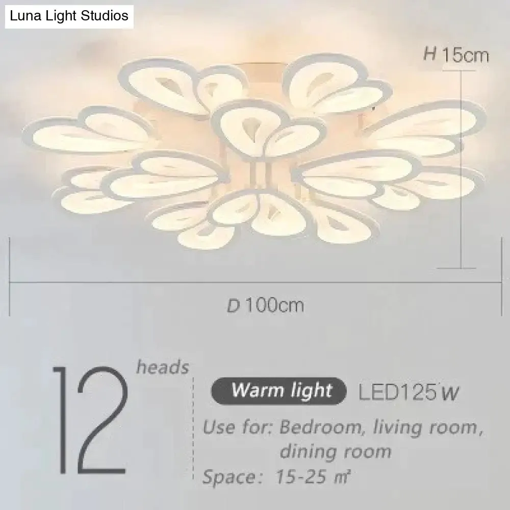 Modern Led Ceiling Light Butterfly Lamp Shape With Remote Control Acrylic Lights For Living Room Bedroom Home Lighting