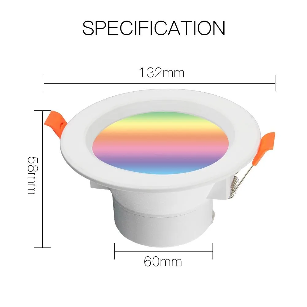MOES ZigBee Smart LED Downlight Dimming Round Recessed Spot Party Light Bulbs RGB 2700K-6500K W C