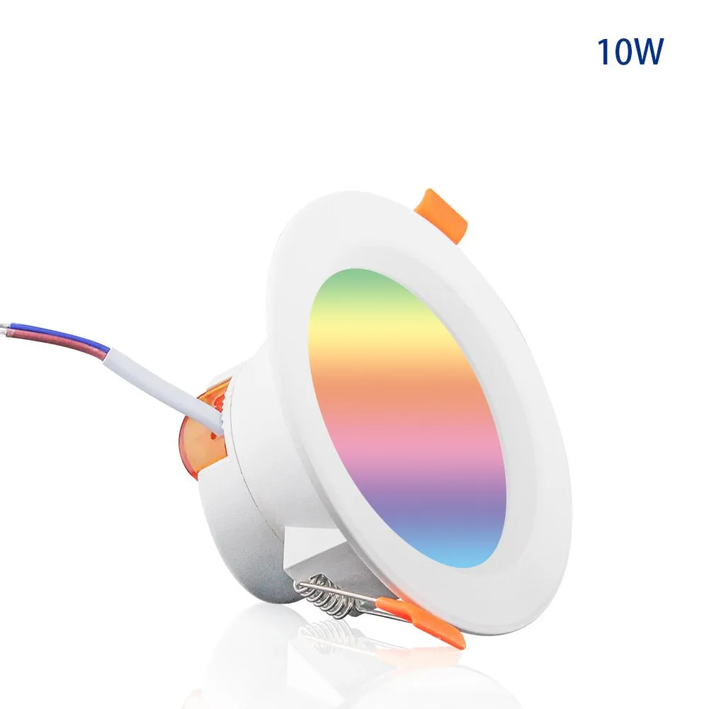 MOES ZigBee Smart LED Downlight Dimming Round Recessed Spot Party Light Bulbs RGB 2700K-6500K W C