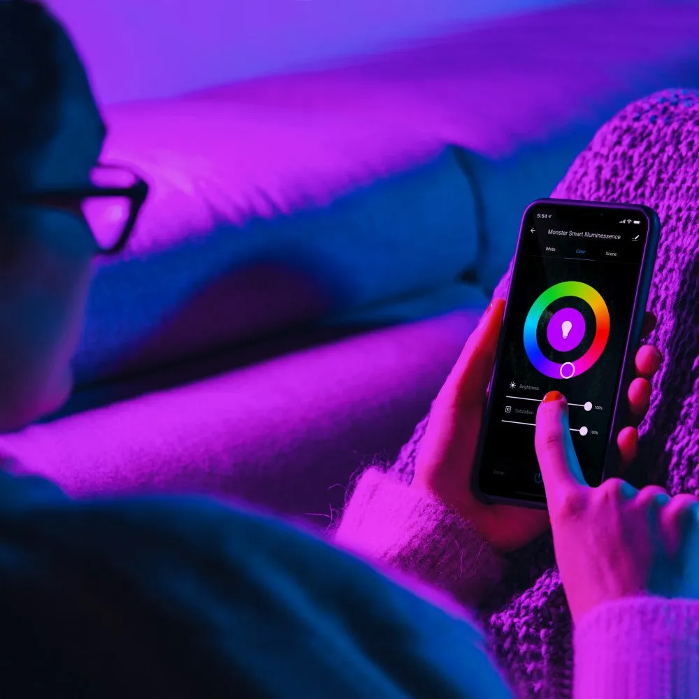Monster Illuminessence Multi-Color and Warm White LED Light Bulb