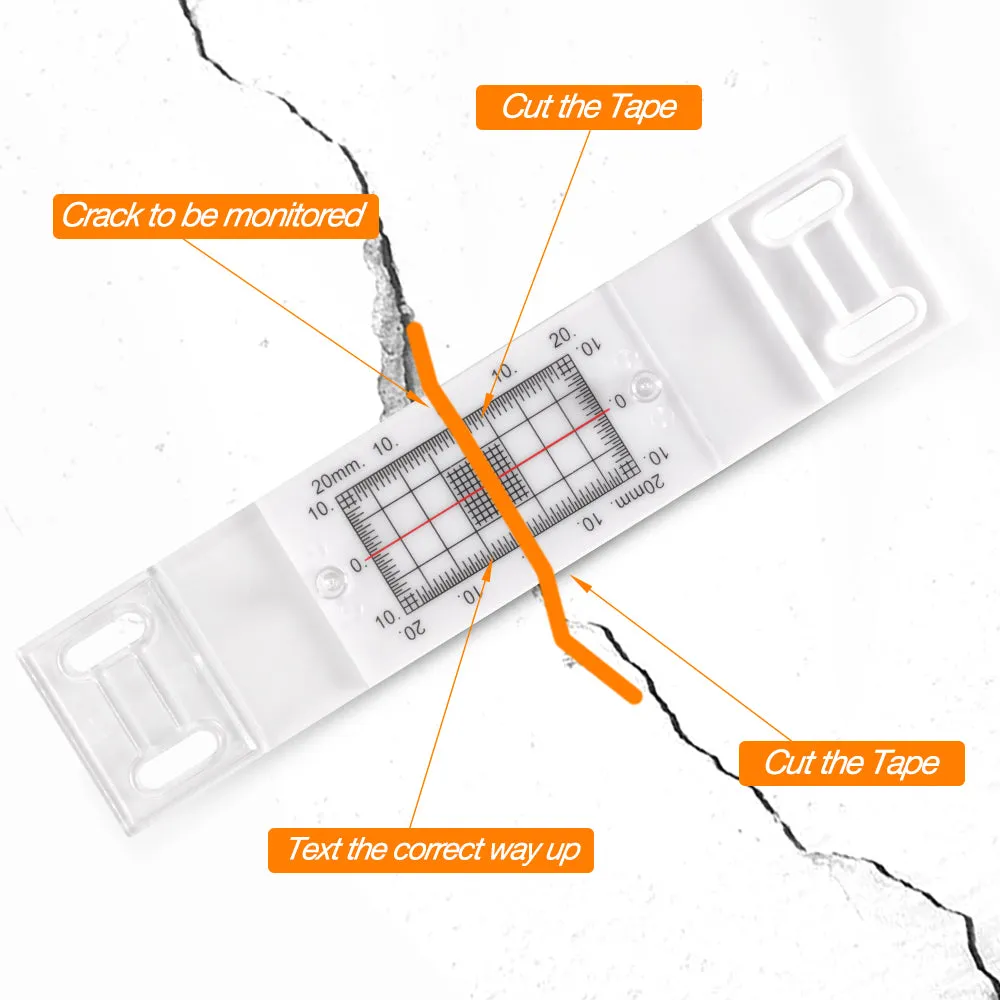 Mountlaser Crack Gauge Monitor,Crack Monitor with Updated Two Fixed adapter  for Monitoring Wall Deformation and Crack