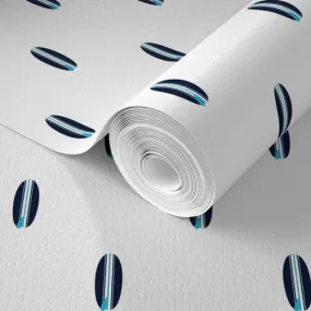 Navy Blue and Aqua Blue Classic Mini Size Surfboards Wallpaper