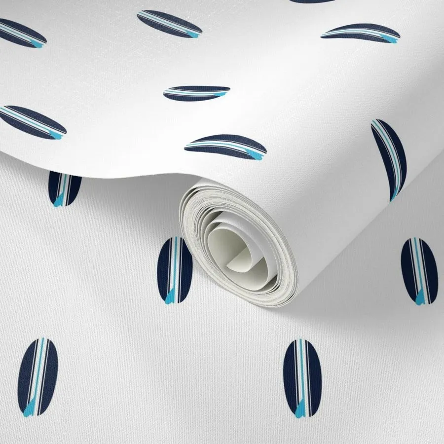 Navy Blue and Aqua Blue Classic Mini Size Surfboards Wallpaper