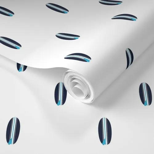 Navy Blue and Aqua Blue Classic Mini Size Surfboards Wallpaper