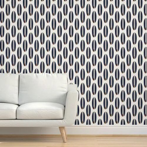 Navy Blue and Brown Classic Surfboards Wallpaper