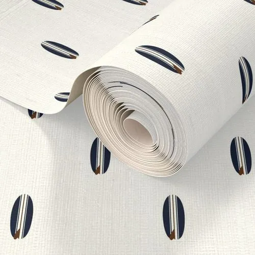 Navy Blue and Brown Mini Size Classic Surfboards Wallpaper