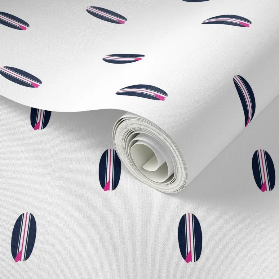 Navy Blue and Hot Pink Classic Mini Size Surfboards Wallpaper