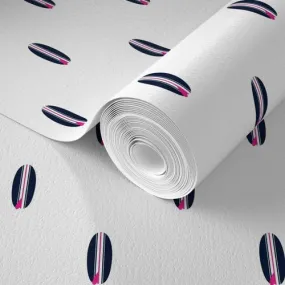 Navy Blue and Hot Pink Classic Mini Size Surfboards Wallpaper