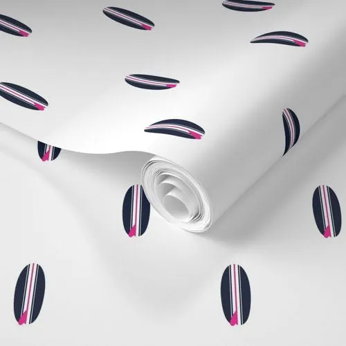 Navy Blue and Hot Pink Classic Mini Size Surfboards Wallpaper