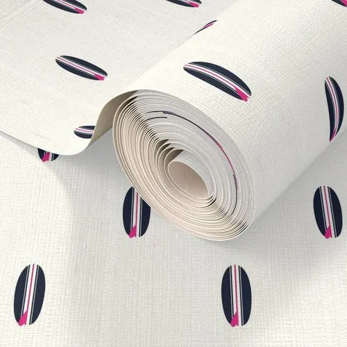 Navy Blue and Hot Pink Classic Mini Size Surfboards Wallpaper