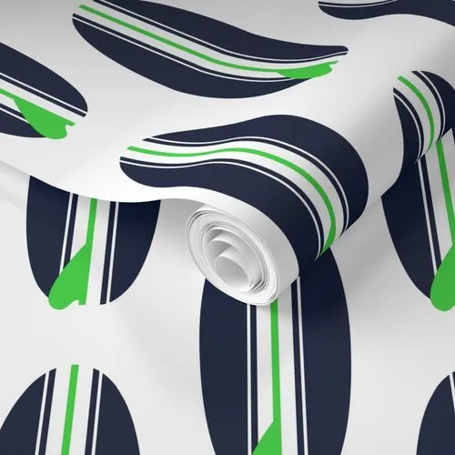 Navy Blue and Lime Green Surfboards Wallpaper