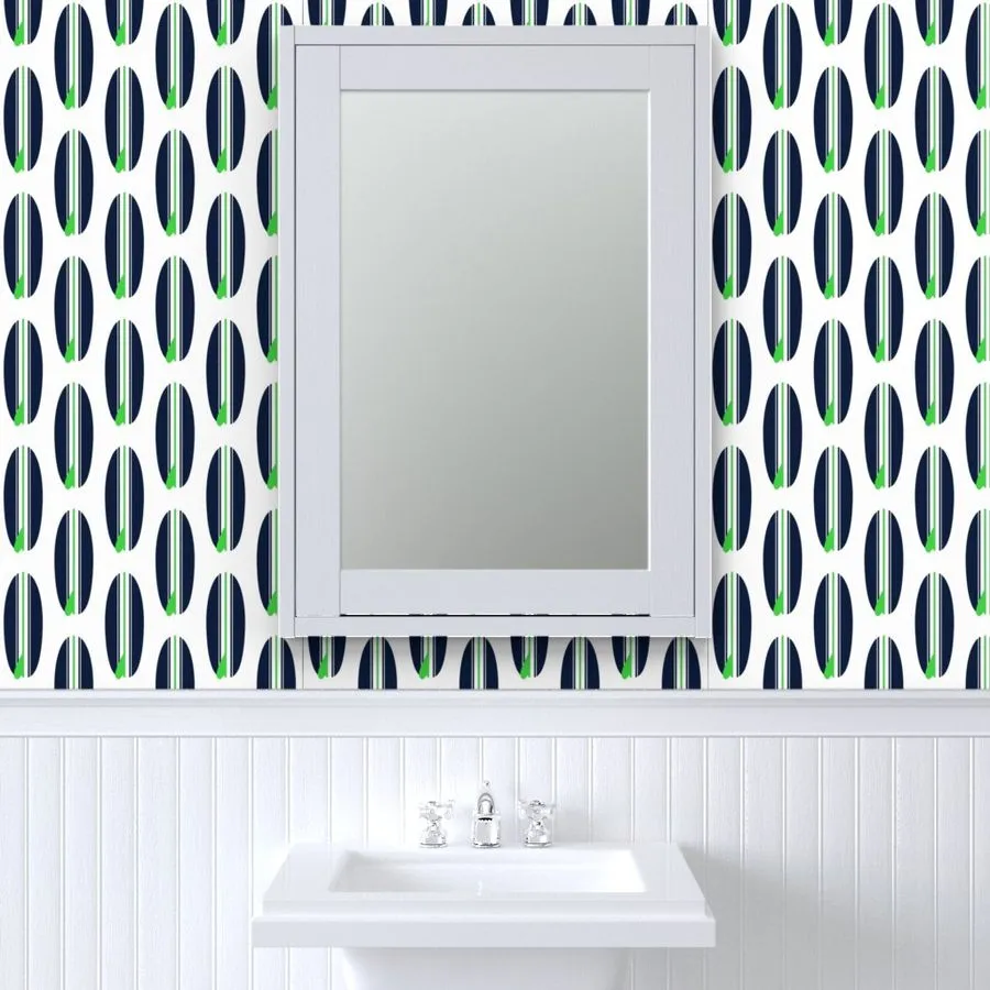 Navy Blue and Lime Green Surfboards Wallpaper