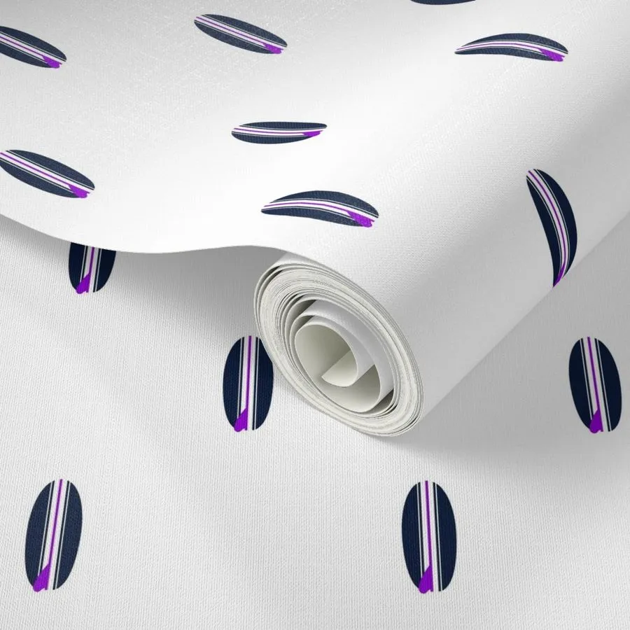 Navy Blue and Purple Mini Size Classic Surfboards Wallpaper