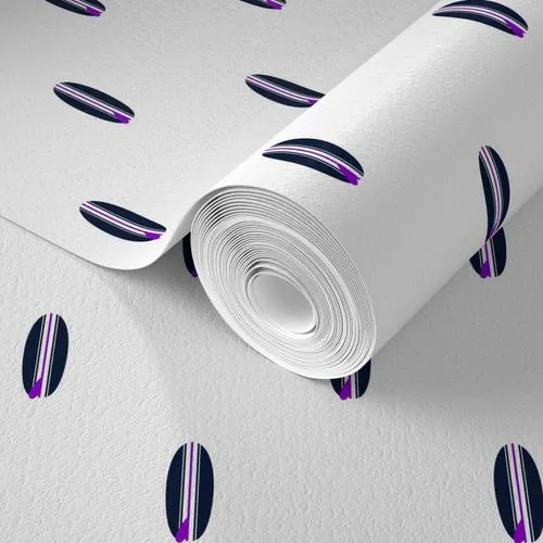Navy Blue and Purple Mini Size Classic Surfboards Wallpaper
