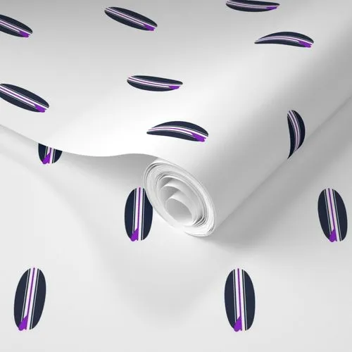 Navy Blue and Purple Mini Size Classic Surfboards Wallpaper