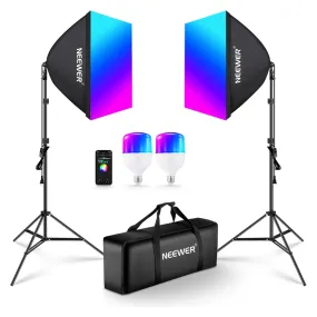 NEEWER NK800 RGB Softbox Lighting Kit with App Control